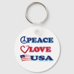 Porte-clés Peace-Love-USA