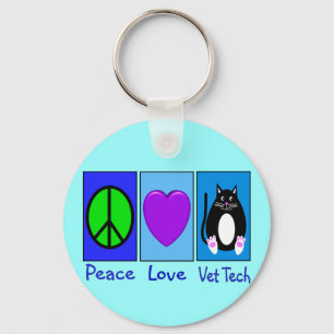 Porte-clés Peace Love Vet Tech