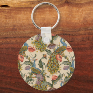 Porte-clés Peacock Motif vintage Art coloré