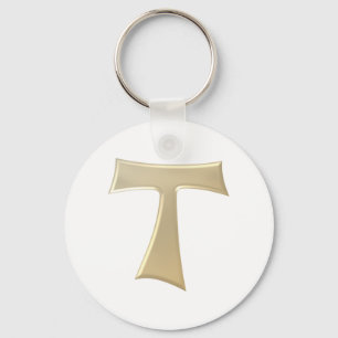 Porte-clés Pearl Look Franciscan Tau Cross