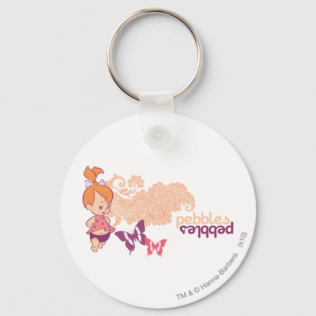 Porte-clés PEBBLES™ et papillons (Recto)