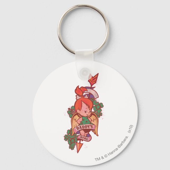 Porte-clés PEBBLES™ Fille de papa (Recto)