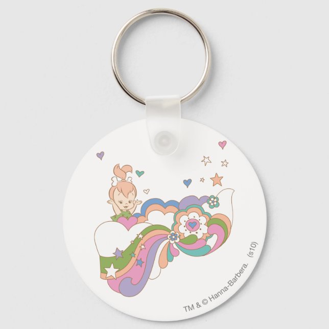 Porte-clés PEBBLES™ Rainbow Cloud (Recto)