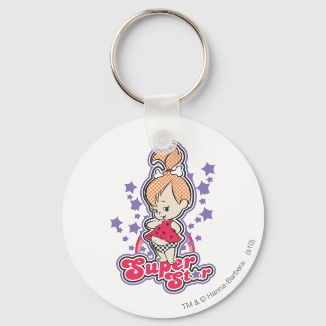 Porte-clés PEBBLES™ Super Star (Recto)