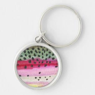 Porte-clés Pêche à la truite arc-en-ciel