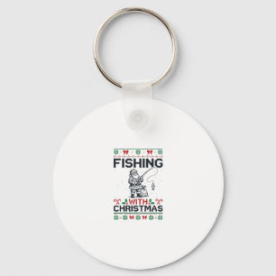Porte-clés Pêche avec la fête de Noël Santa