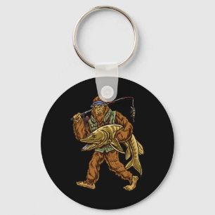 Porte-clés Pêche du maskinongé Bigfoot chasse de gros maskino