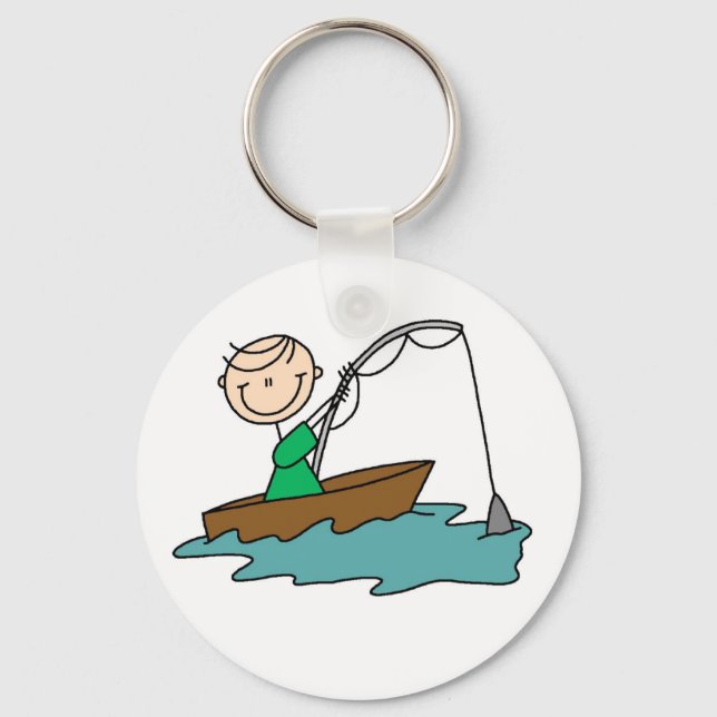 Porte-clés Pêche en bateau (Recto)