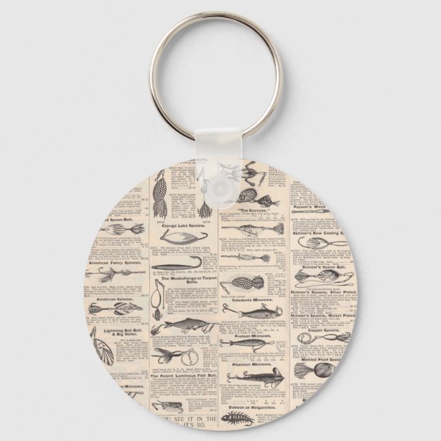 Porte-clés Pêche leures Publicité Pêcheur Art (Recto)