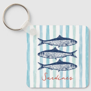 Porte-clés Pêcheur Sardines Esthétiques