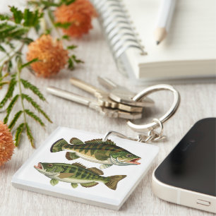 Porte-clés Pêcheurs de basse pêche et pêcheurs