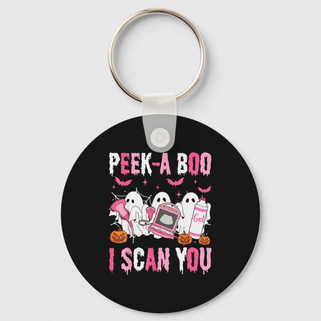 Porte-clés Peek A Boo I Scan You Soky Sonographer Ultrasound  (Recto)
