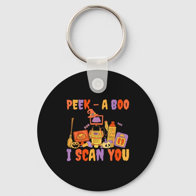 Porte-clés Peek A Boo I Scan You Soky Sonographer Ultrasound  (Recto)