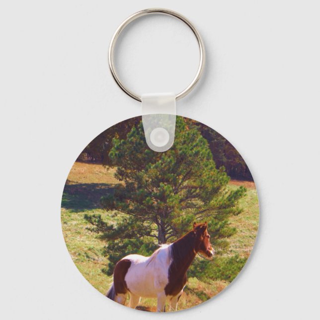 Porte-clés Peint Poney par le pin (Recto)