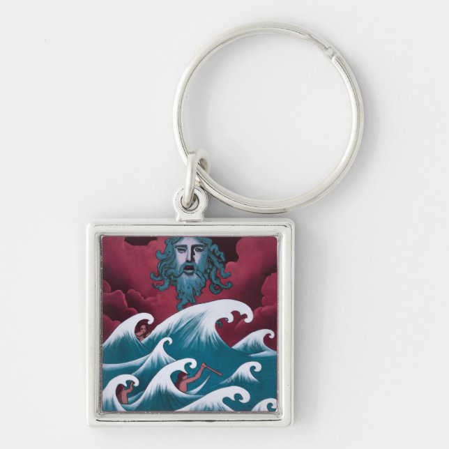Porte-clés Peinture à l'huile de Neptune Crimson (Devant)