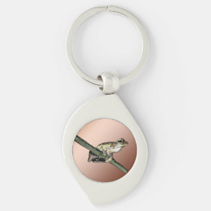 Porte-clés Peinture à l'huile de petite grenouille, Clavier m