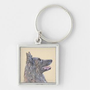 Porte-clés Peinture belge Tervuren - Cute Original Chien Art