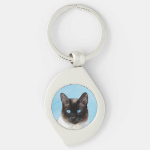 Porte-clés Peinture de chats de Siamese - Cute Original Cat A