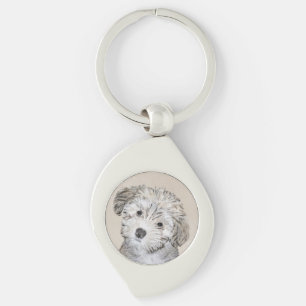 Porte-clés Peinture de Chien Havanais - Cute Original Chien A