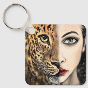 Porte-clés Peinture de Porte - clé de l'Imaginaire du visage
