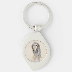 Porte-clés Peinture de Saluki (Faune) - Cute Original Chien A