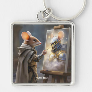 Porte-clés Peinture de souris fantaisie mignonne Souris