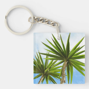 Porte-clés Peinture Effet Photo de Feuilles de Palmier Yucca