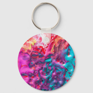 Porte-clés Peinture humide coloré palette d'art abstrait mode
