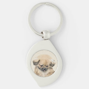 Porte-clés Peinture Pekingese - Cute Original Chien Art