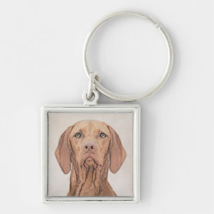 Porte-clés Peinture Vizsla - Joli art original chien