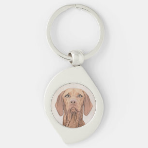 Porte-clés Peinture Vizsla - Joli art original chien