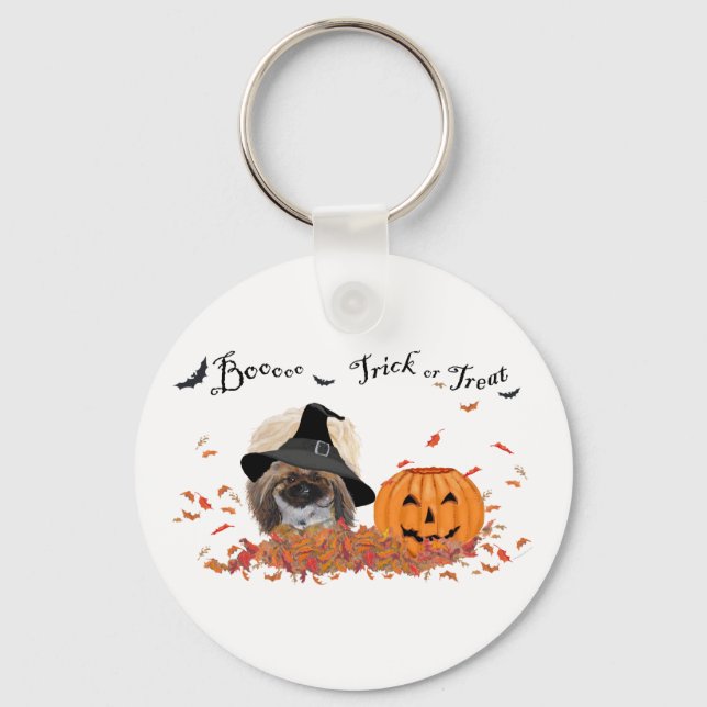 Porte-clés Pekingese Halloween (Recto)