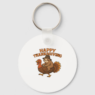 Porte-clés Pèlerin Sloth sur Turquie Thanksgiving Classic T-S