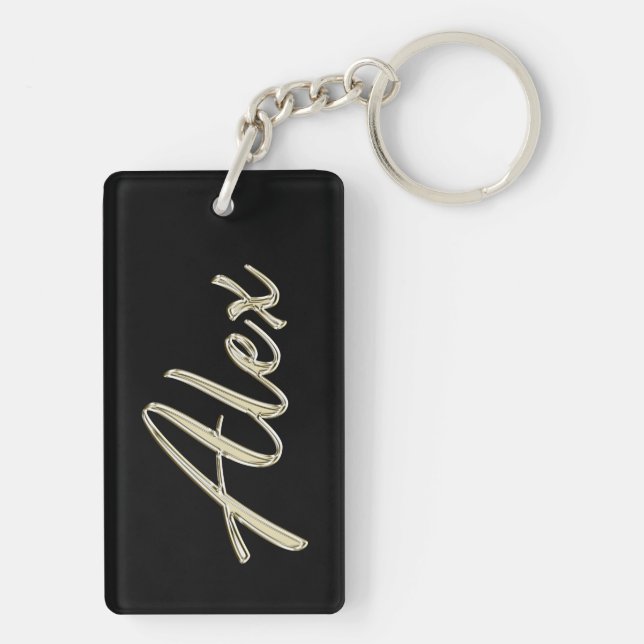 Porte-clés pendentif en whitegold Alex (Dos)
