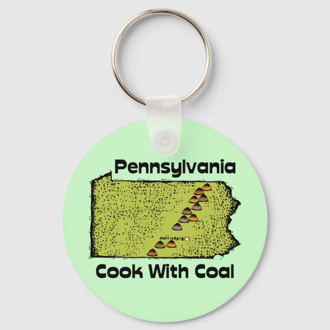 Porte-clés Pennsylvanie PA États-Unis Motto ~ Cuire avec du c (Recto)
