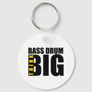 PORTE-CLÉS PENSEZ À DE GRANDES DESSINS DE MUSIQUE BASS-DRUM