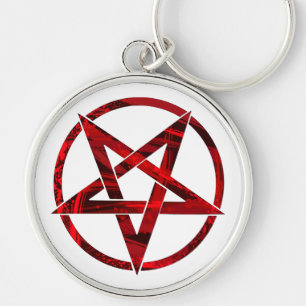 Porte-clés Pentagramme du Diable Rouge
