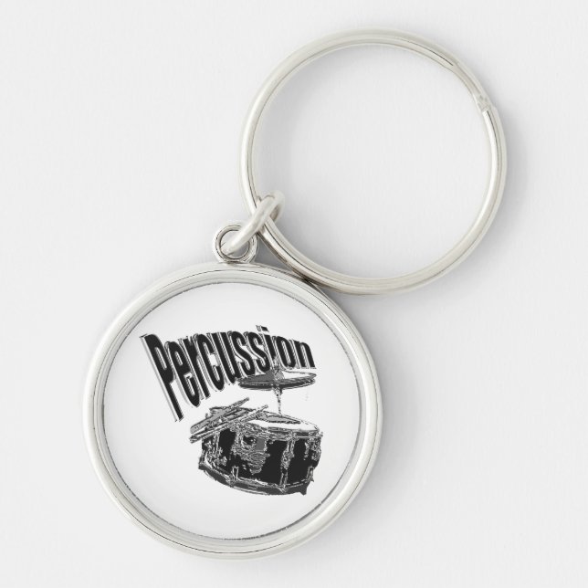 Porte-clés Percussion/Argent (Devant)