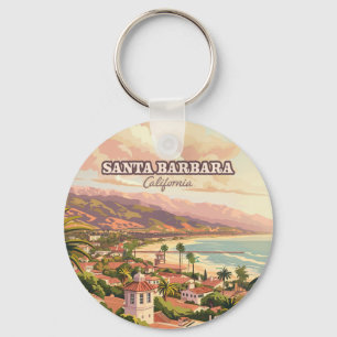 Porte-clés Père Noël Barbara Beach Côte Centrale Californie R