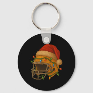 Porte-clés Père Noël Casque de Hockey Lumières de Noël Xmas H