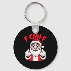 Porte-clés Père Noël F-caw-f drôle doigt d'honneur Xmas sarca