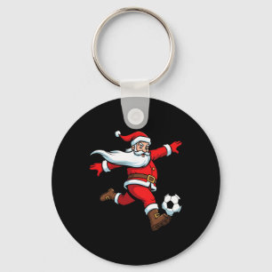 Porte-clés Père Noël Joue Au Football Noël Sports Femmes Homm