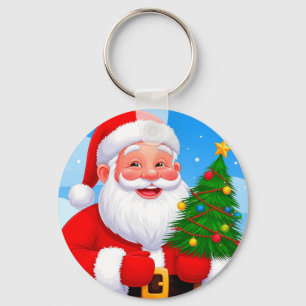Porte-clés Père Noël joyeux