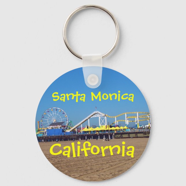 Porte-clés Père Noël Monica Pier, Californie (Recto)