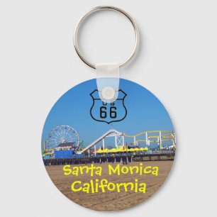 Porte-clés Père Noël Monica Pier Route 66 Californie