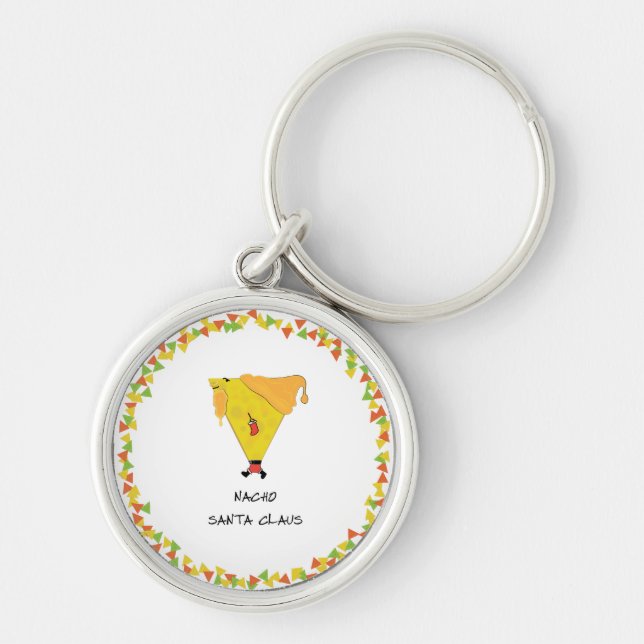 Porte-clés Père Noël Nacho avec chips (Devant)