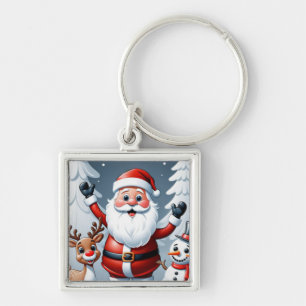 Porte-clés Père Noël, Snowman et Ralph the Reindeer
