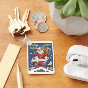 Porte-clés Père Noël vintage, Cette Nuit Avant Noël