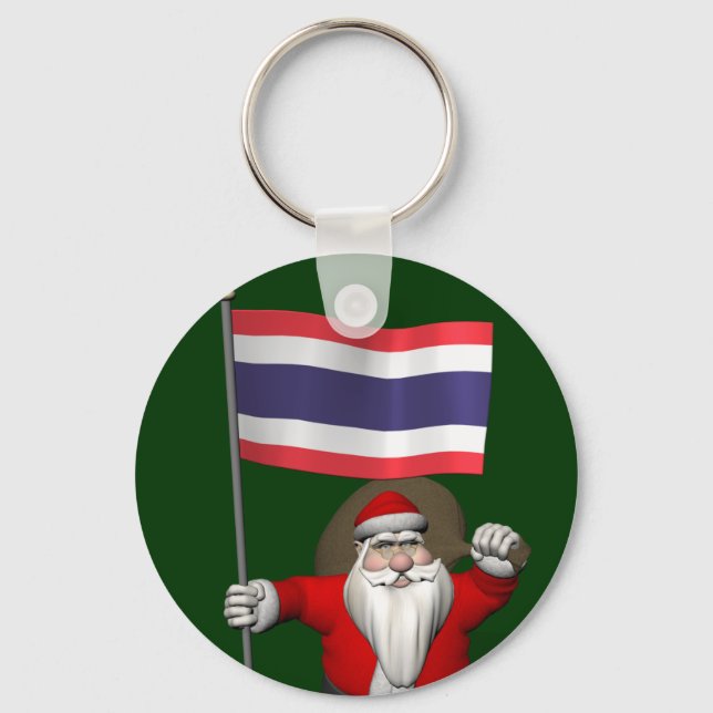 Porte-clés Père Noël visitant la Thaïlande (Recto)