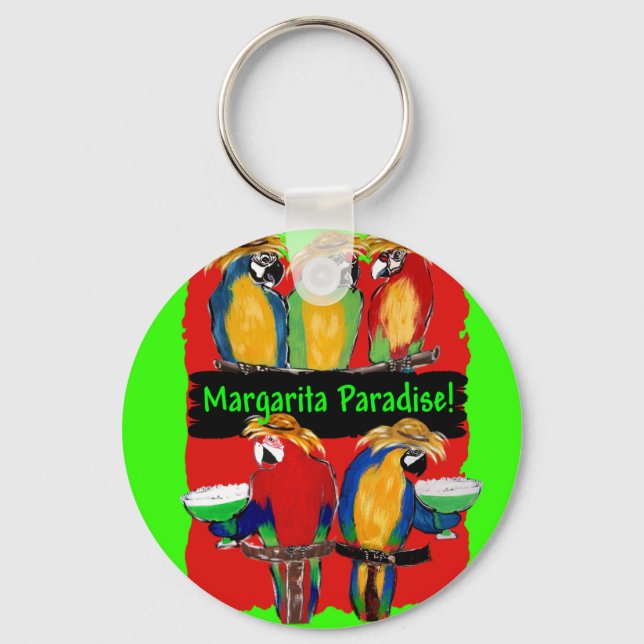 PORTE-CLÉS PERROQUETS DE FÊTE (Recto)